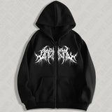 Y2K Zip-Up hoodie, men, clothes with graphic prints, hip hop style, gothic 2026 Autumn Winter keep warm long sleeves Sweatshirt