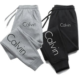 Casual Printed Sports Running Trousers Men Women Autumn Drawstring Long Pants Fitness Solid Sweatpants Unisex Gym Wear