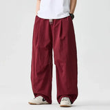 Wide Leg Pants Men and Women 2026 New Light Thin Solid Casual Harun Pants Elastic Waist Loose Oversize Fashion Trendy Streetwear