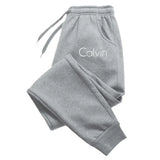 Casual Printed Sports Running Trousers Men Women Autumn Drawstring Long Pants Fitness Solid Sweatpants Unisex Gym Wear